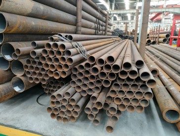 Large stock of mild steel pipe